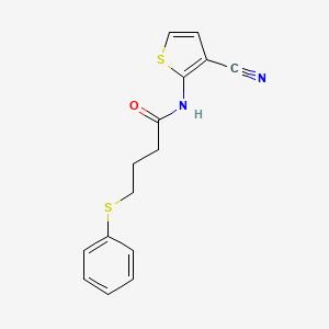 N-(3-cyanothiophen-2-yl)-4-(phenylthio)butanamide