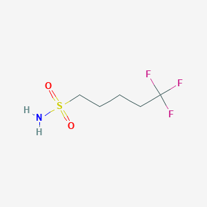 molecular formula C5H10F3NO2S B2467470 5,5,5-Trifluoropentane-1-sulfonamide CAS No. 2155856-03-2