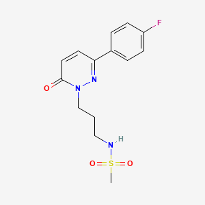 N-(3-(3-(4-fluorophenyl)-6-oxopyridazin-1(6H)-yl)propyl)methanesulfonamide