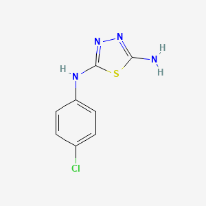 molecular formula C8H7ClN4S B2467489 N2-(4-Chlorophenyl)-1,3,4-thiadiazole-2,5-diamine CAS No. 21123-47-7