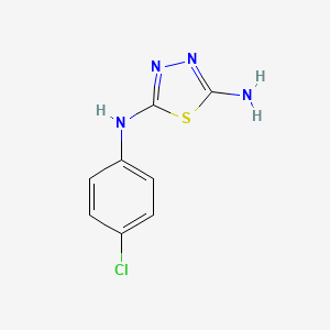 molecular formula C8H7ClN4S B2467489 N2-(4-氯苯基)-1,3,4-噻二唑-2,5-二胺 CAS No. 21123-47-7