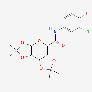 N-(3-chloro-4-fluorophenyl)-4,4,11,11-tetramethyl-3,5,7,10,12-pentaoxatricyclo[7.3.0.02,6]dodecane-8-carboxamide