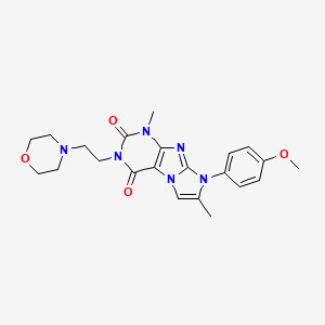 8-(4-methoxyphenyl)-1,7-dimethyl-3-(2-morpholinoethyl)-1H-imidazo[2,1-f]purine-2,4(3H,8H)-dione