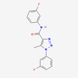 molecular formula C16H12F2N4O B2467510 N,1-bis(3-fluorophenyl)-5-methyl-1H-1,2,3-triazole-4-carboxamide CAS No. 866847-85-0