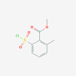 molecular formula C9H9ClO4S B2467516 2-(氯磺酰基)-6-甲基苯甲酸甲酯 CAS No. 139665-75-1