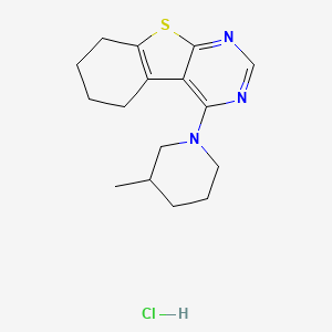 molecular formula C16H22ClN3S B2467525 4-(3-Methylpiperidin-1-yl)-5,6,7,8-tetrahydrobenzo[4,5]thieno[2,3-d]pyrimidine hydrochloride CAS No. 1049713-85-0