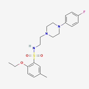 molecular formula C21H28FN3O3S B2467532 2-ethoxy-N-(2-(4-(4-fluorophenyl)piperazin-1-yl)ethyl)-5-methylbenzenesulfonamide CAS No. 1049445-79-5