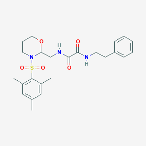 molecular formula C24H31N3O5S B2467534 N1-((3-(间甲苯磺酰基)-1,3-恶唑烷-2-基)甲基)-N2-苯乙基草酰胺 CAS No. 872976-04-0