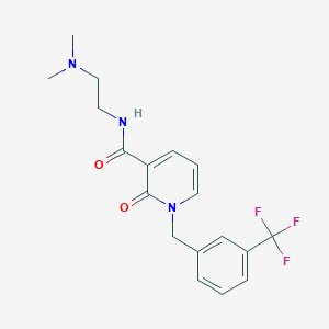 molecular formula C18H20F3N3O2 B2467536 N-[2-(dimethylamino)ethyl]-2-oxo-1-[3-(trifluoromethyl)benzyl]-1,2-dihydro-3-pyridinecarboxamide CAS No. 338754-92-0