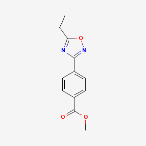 molecular formula C12H12N2O3 B2467541 4-(5-乙基-1,2,4-恶二唑-3-基)苯甲酸甲酯 CAS No. 196301-95-8