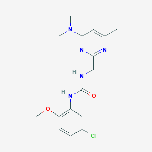 1-(5-Chloro-2-methoxyphenyl)-3-((4-(dimethylamino)-6-methylpyrimidin-2-yl)methyl)urea