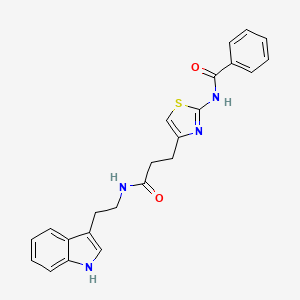 N-(4-(3-((2-(1H-indol-3-yl)ethyl)amino)-3-oxopropyl)thiazol-2-yl)benzamide