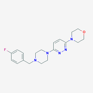 molecular formula C19H24FN5O B2467554 4-(6-{4-[(4-Fluorophenyl)methyl]piperazin-1-yl}pyridazin-3-yl)morpholine CAS No. 2415629-82-0