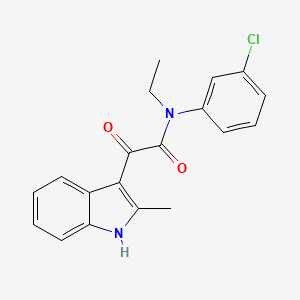 molecular formula C19H17ClN2O2 B2467558 N-(3-氯苯基)-N-乙基-2-(2-甲基-1H-吲哚-3-基)-2-氧代乙酰胺 CAS No. 862813-76-1