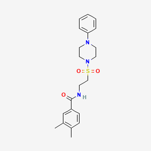 3,4-dimethyl-N-[2-(4-phenylpiperazin-1-yl)sulfonylethyl]benzamide
