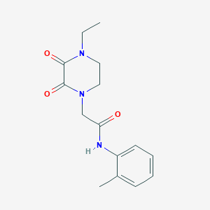 molecular formula C15H19N3O3 B2467583 2-(4-ethyl-2,3-dioxopiperazin-1-yl)-N-(o-tolyl)acetamide CAS No. 868680-32-4