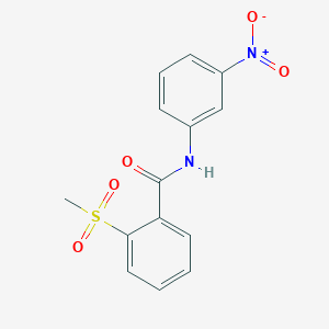 molecular formula C14H12N2O5S B2467586 2-甲基磺酰基-N-(3-硝基苯基)苯甲酰胺 CAS No. 896369-73-6
