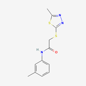 molecular formula C12H13N3OS2 B2467587 N-(3-methylphenyl)-2-[(5-methyl-1,3,4-thiadiazol-2-yl)sulfanyl]acetamide CAS No. 483347-92-8