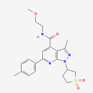 1-(1,1-dioxidotetrahydrothiophen-3-yl)-N-(2-methoxyethyl)-3-methyl-6-(p-tolyl)-1H-pyrazolo[3,4-b]pyridine-4-carboxamide