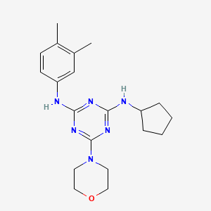 N2-cyclopentyl-N4-(3,4-dimethylphenyl)-6-morpholino-1,3,5-triazine-2,4-diamine