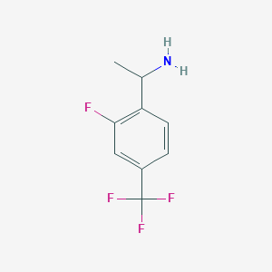 1-[2-Fluoro-4-(trifluoromethyl)phenyl]ethan-1-amine
