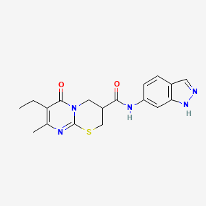 7-ethyl-N-(1H-indazol-6-yl)-8-methyl-6-oxo-2,3,4,6-tetrahydropyrimido[2,1-b][1,3]thiazine-3-carboxamide