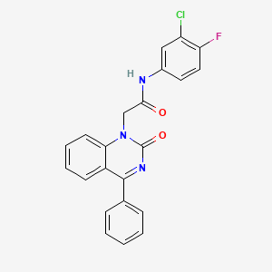 N-(3-chloro-4-fluorophenyl)-2-(2-oxo-4-phenylquinazolin-1(2H)-yl)acetamide