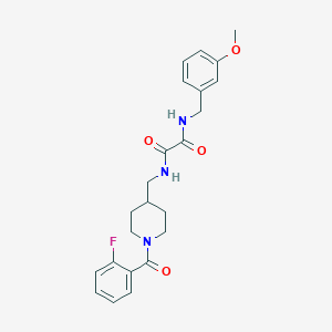 N1-((1-(2-fluorobenzoyl)piperidin-4-yl)methyl)-N2-(3-methoxybenzyl)oxalamide
