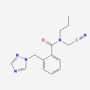 molecular formula C15H17N5O B2467604 N-(cyanomethyl)-N-propyl-2-[(1H-1,2,4-triazol-1-yl)methyl]benzamide CAS No. 1795531-78-0