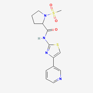1-(methylsulfonyl)-N-(4-(pyridin-3-yl)thiazol-2-yl)pyrrolidine-2-carboxamide