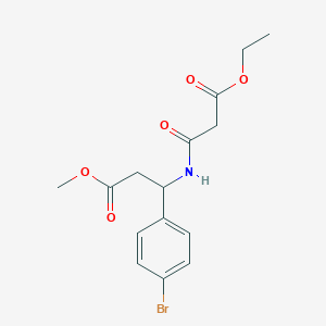 molecular formula C15H18BrNO5 B2467610 Methyl 3-(4-bromophenyl)-3-[(3-ethoxy-3-oxopropanoyl)amino]propanoate CAS No. 383147-00-0