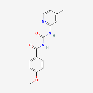 molecular formula C15H15N3O3 B2467612 4-methoxy-N-[(4-methylpyridin-2-yl)carbamoyl]benzamide CAS No. 325703-18-2