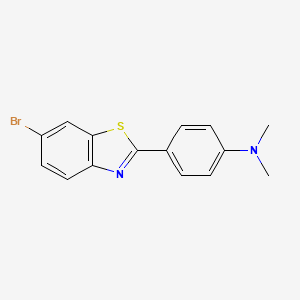 molecular formula C15H13BrN2S B2467620 4-(6-bromo-1,3-benzothiazol-2-yl)-N,N-dimethylaniline CAS No. 346691-88-1