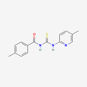 molecular formula C15H15N3OS B2467622 4-Methyl-N-((5-Methylpyridin-2-yl)carbamothioyl)benzamid CAS No. 431073-78-8