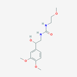 molecular formula C14H22N2O5 B2467623 1-(2-(3,4-Dimethoxyphenyl)-2-hydroxyethyl)-3-(2-methoxyethyl)urea CAS No. 1798023-74-1
