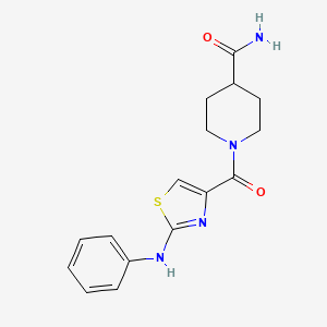 1-(2-(Phenylamino)thiazole-4-carbonyl)piperidine-4-carboxamide