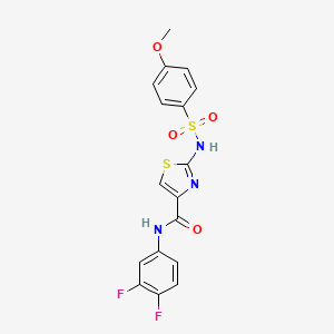 N-(3,4-difluorophenyl)-2-(4-methoxyphenylsulfonamido)thiazole-4-carboxamide