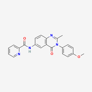 molecular formula C22H18N4O3 B2467640 N-(3-(4-methoxyphenyl)-2-methyl-4-oxo-3,4-dihydroquinazolin-6-yl)picolinamide CAS No. 1105236-80-3