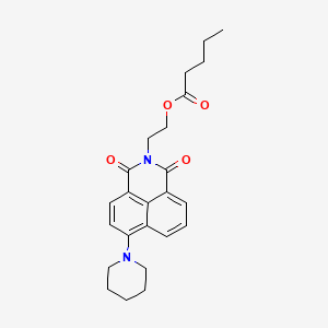 2-(1,3-dioxo-6-(piperidin-1-yl)-1H-benzo[de]isoquinolin-2(3H)-yl)ethyl pentanoate