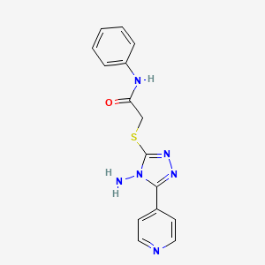 2-{[4-amino-5-(pyridin-4-yl)-4H-1,2,4-triazol-3-yl]sulfanyl}-N-phenylacetamide
