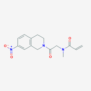 N-Methyl-N-[2-(7-nitro-3,4-dihydro-1H-isoquinolin-2-yl)-2-oxoethyl]prop-2-enamide