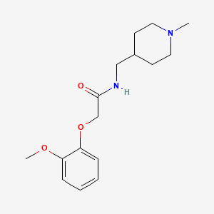 molecular formula C16H24N2O3 B2467668 2-(2-methoxyphenoxy)-N-((1-methylpiperidin-4-yl)methyl)acetamide CAS No. 954017-48-2