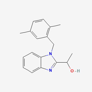 molecular formula C18H20N2O B2467671 1-[1-(2,5-dimethylbenzyl)-1H-benzimidazol-2-yl]ethanol CAS No. 615279-97-5