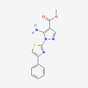 methyl 5-amino-1-(4-phenyl-1,3-thiazol-2-yl)-1H-pyrazole-4-carboxylate