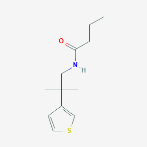 N-(2-methyl-2-(thiophen-3-yl)propyl)butyramide