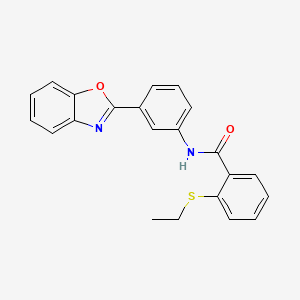 N-(3-(benzo[d]oxazol-2-yl)phenyl)-2-(ethylthio)benzamide