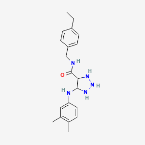 5-[(3,4-dimethylphenyl)amino]-N-[(4-ethylphenyl)methyl]-1H-1,2,3-triazole-4-carboxamide