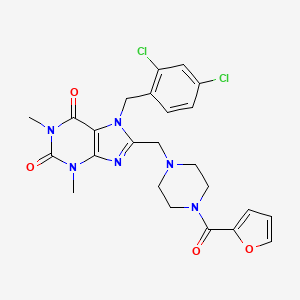 7-(2,4-dichlorobenzyl)-8-((4-(furan-2-carbonyl)piperazin-1-yl)methyl)-1,3-dimethyl-1H-purine-2,6(3H,7H)-dione