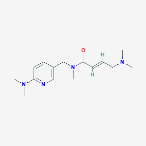 molecular formula C15H24N4O B2467715 (E)-4-(Dimethylamino)-N-[[6-(dimethylamino)pyridin-3-yl]methyl]-N-methylbut-2-enamide CAS No. 2411322-82-0