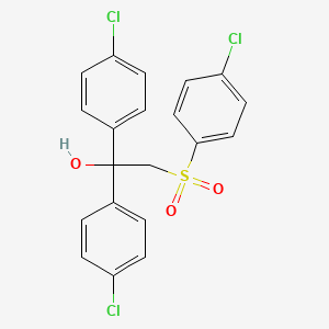 molecular formula C20H15Cl3O3S B2467725 1,1-Bis(4-chlorophenyl)-2-[(4-chlorophenyl)sulfonyl]-1-ethanol CAS No. 252026-56-5